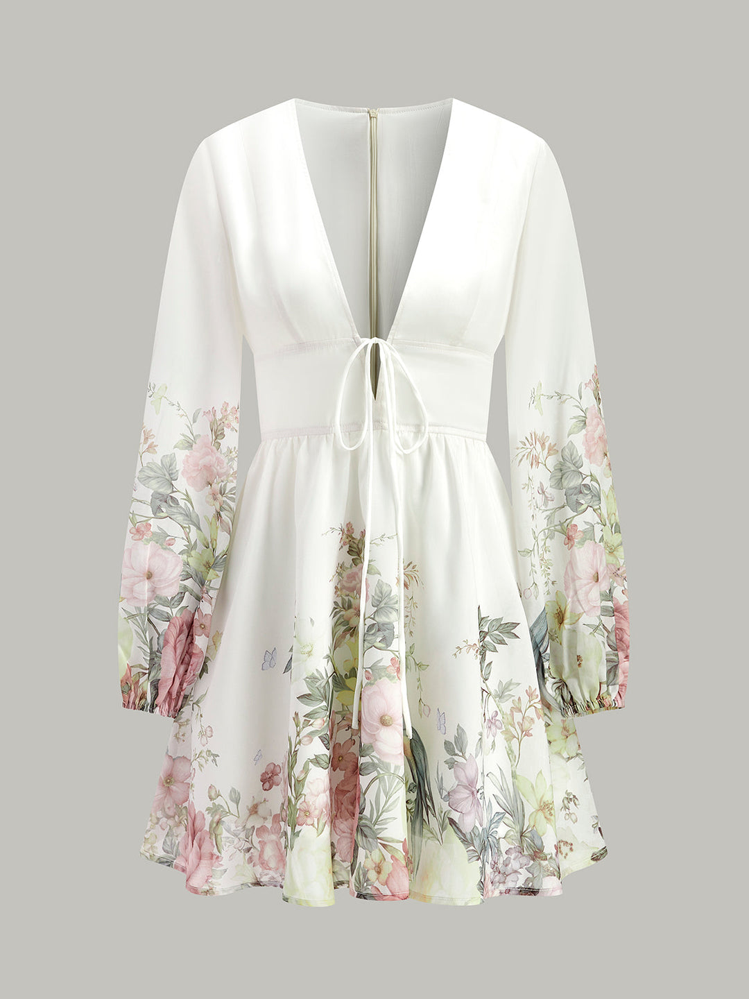 Florales Kleid mit Bindegürtel