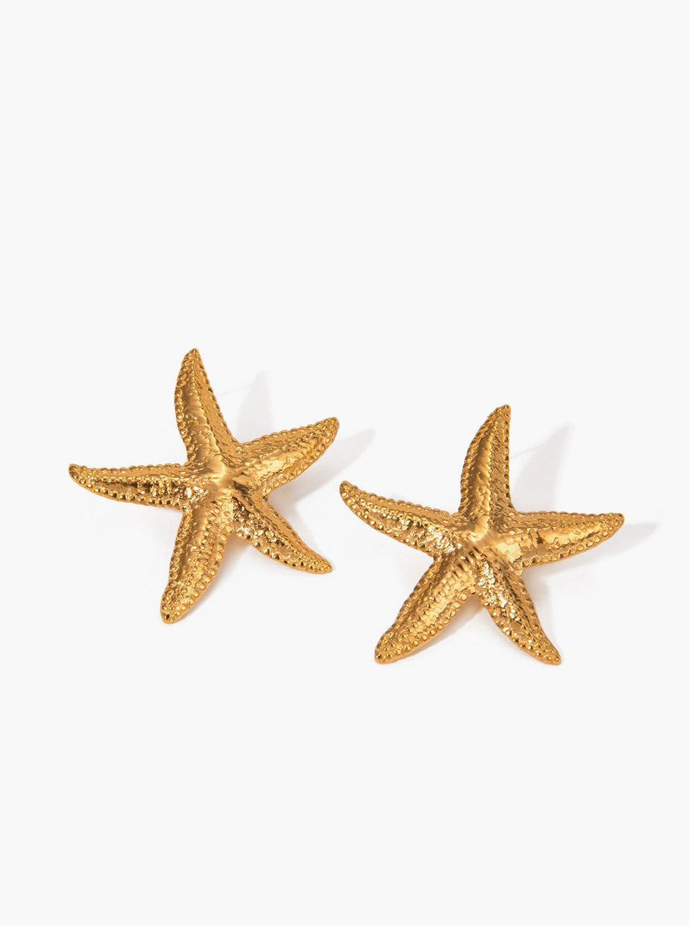 Goldene Seestern-Ohrstecker