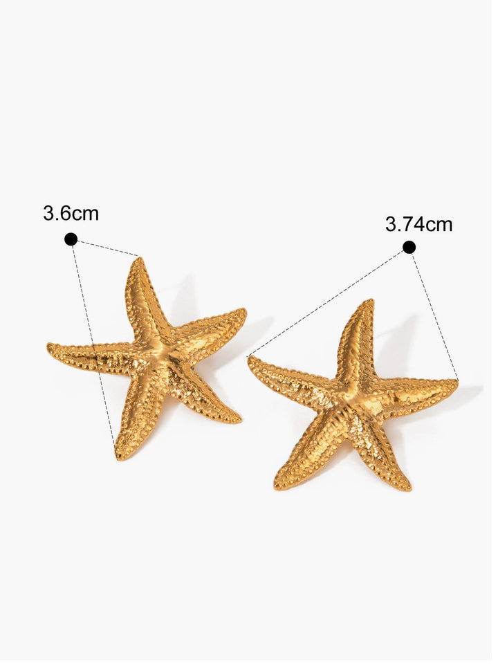 Goldene Seestern-Ohrstecker