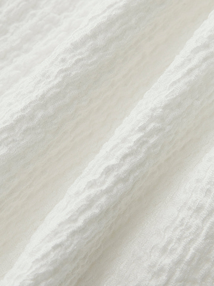 V-Ausschnitt Oberteil mit Raffungen und Schleifen-Detail
