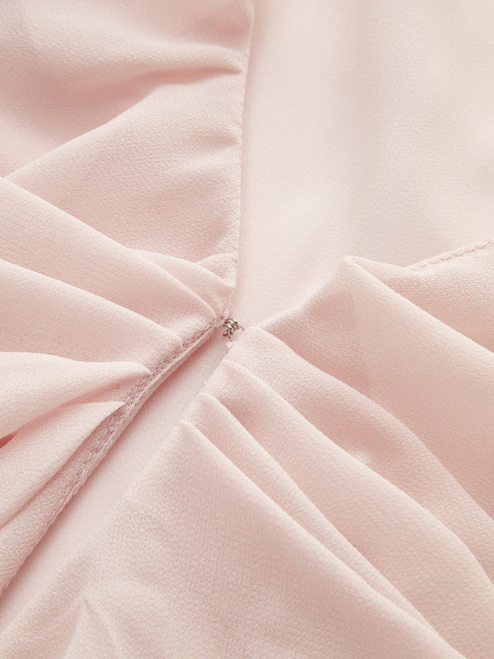 Halbtransparente Chiffon-Bluse mit Rüschen