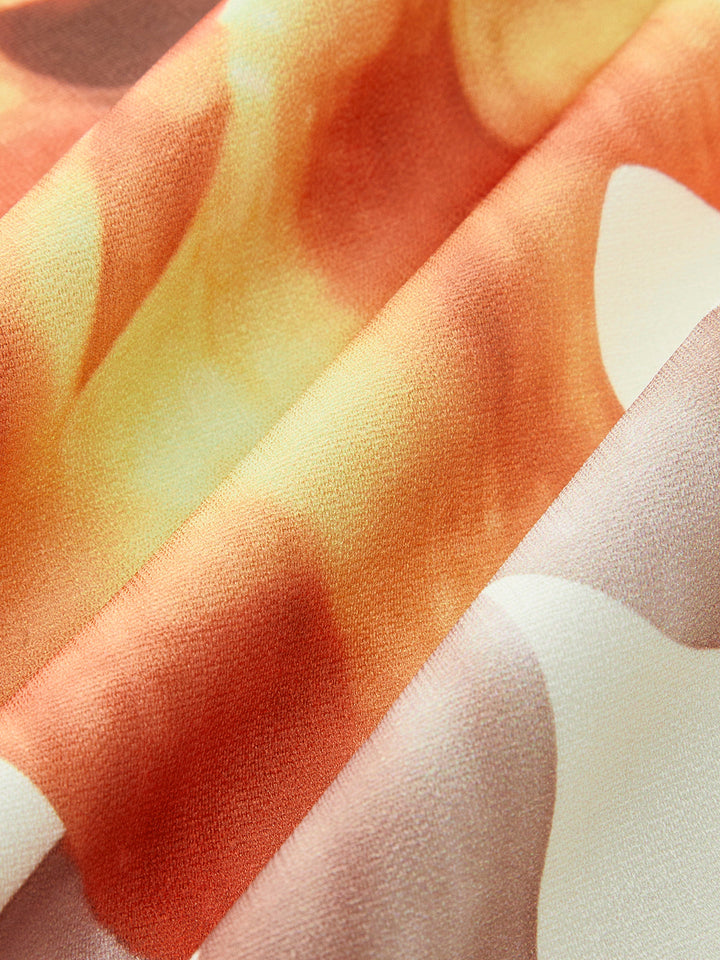 Buntes Batik-Kleid mit Print