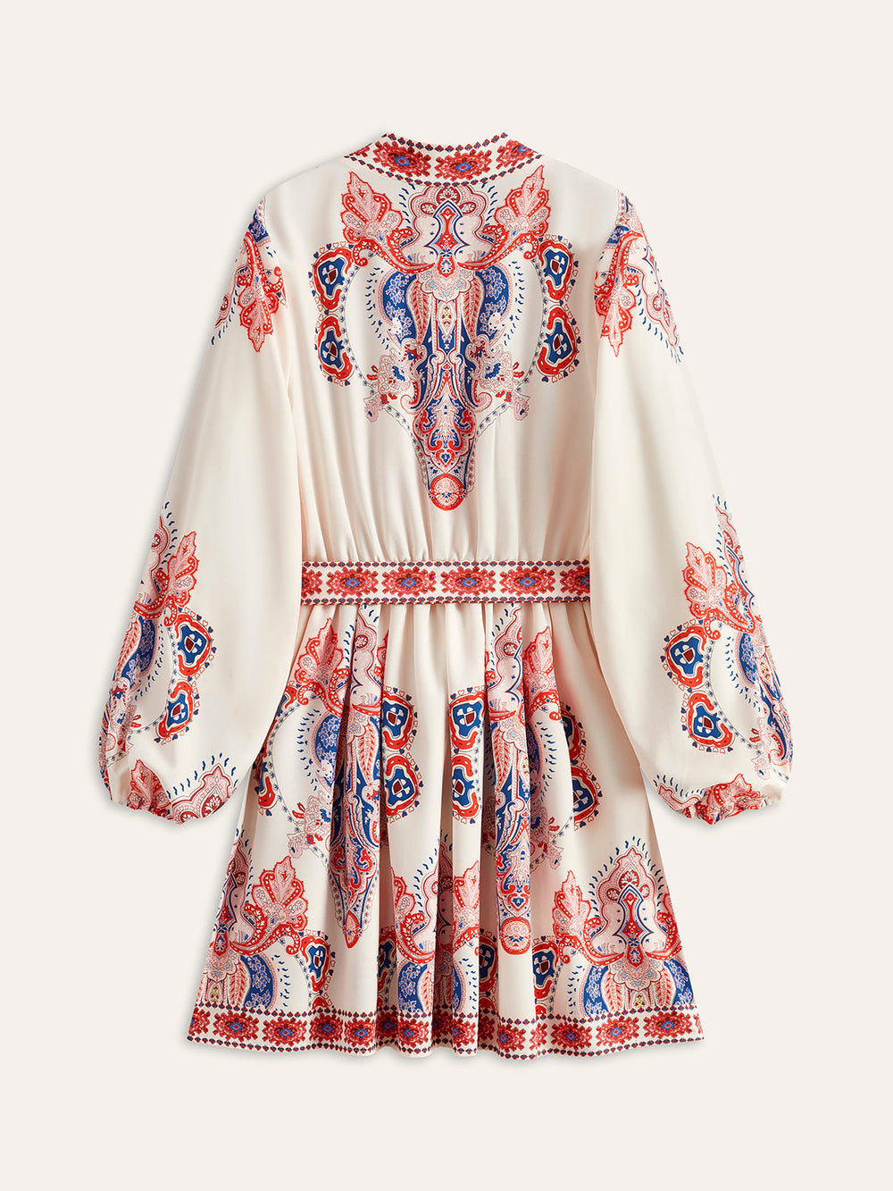 Blumenkleid mit Knopfleiste und Gürtel