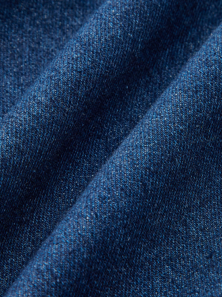 Baumwoll-Denim-Peplum-Oberteil