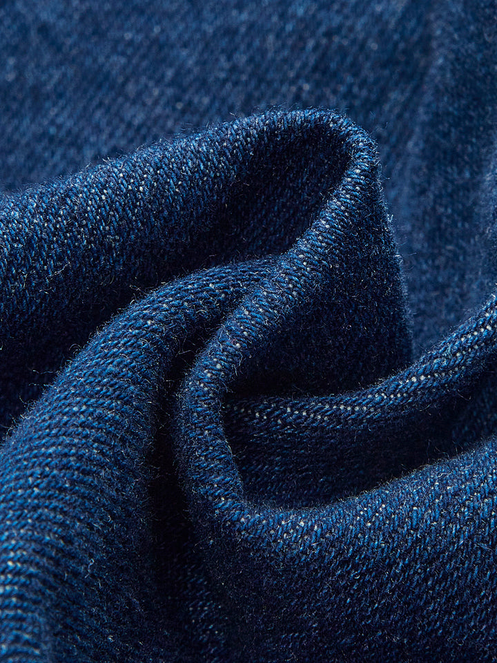 Baumwoll-Denim-Peplum-Oberteil