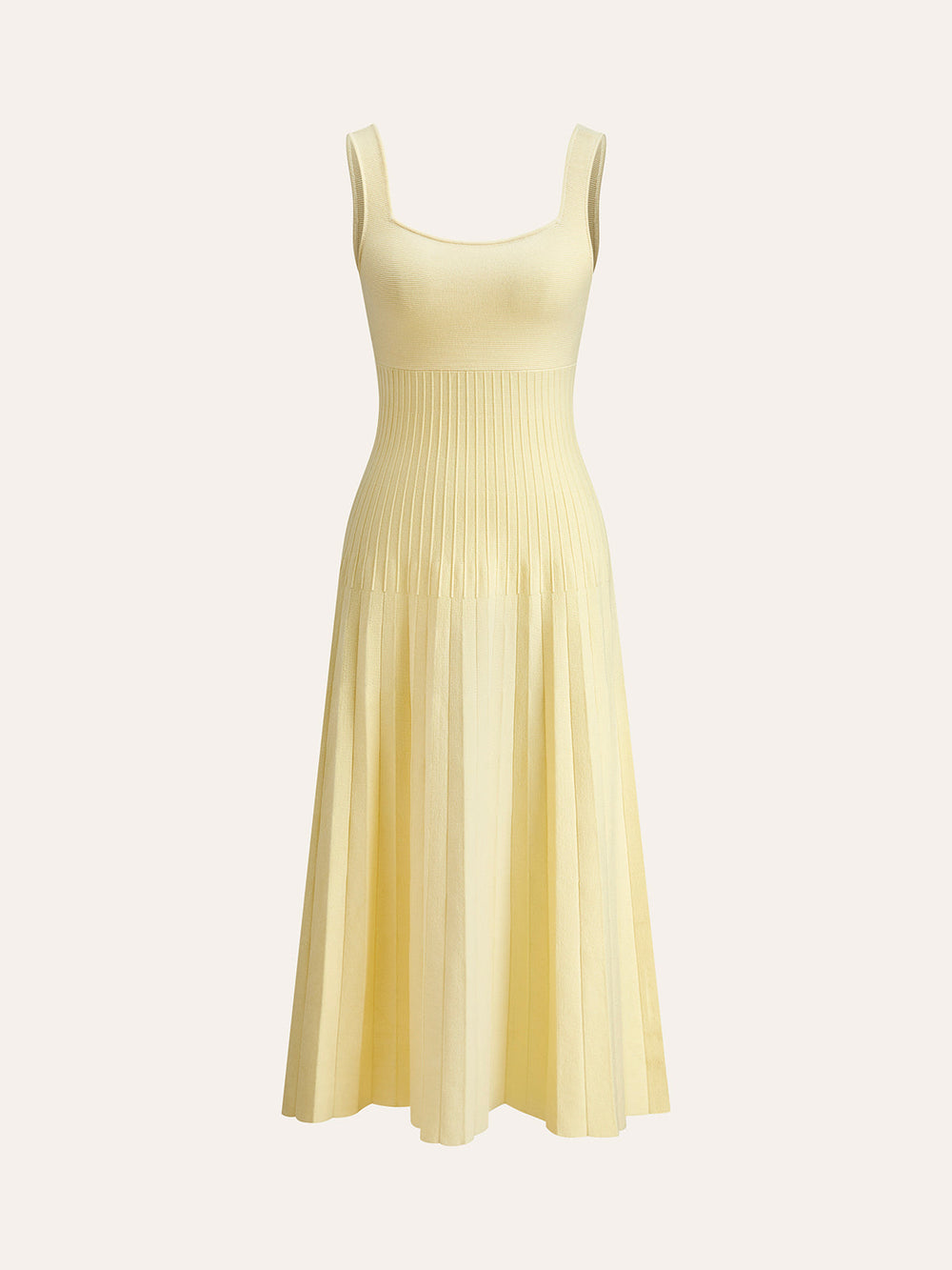 Strickkleid mit quadratischem Ausschnitt