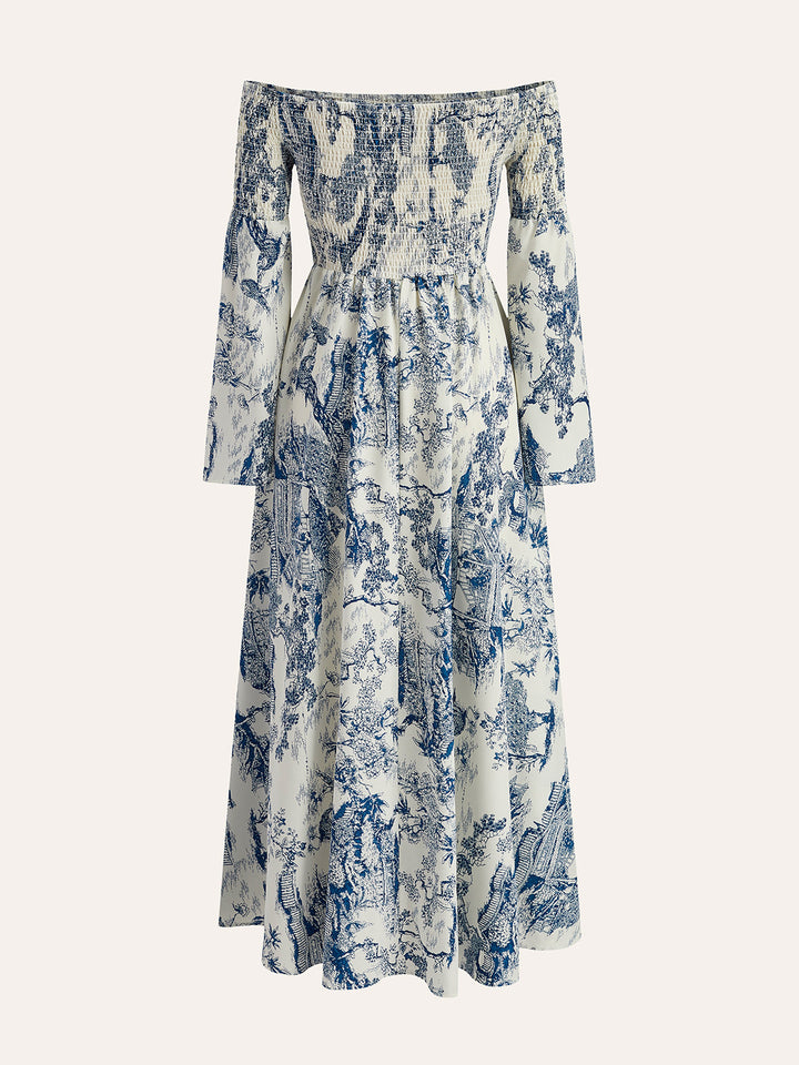 Kleid mit Print und abnehmbarem Kragen