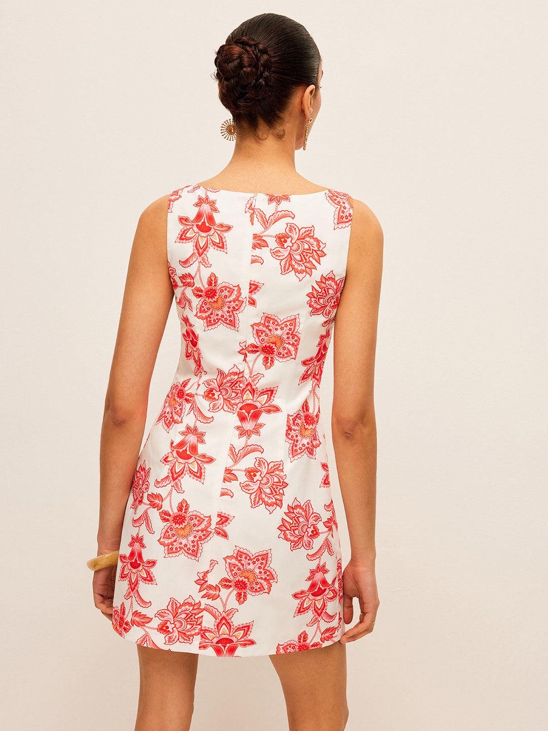 Ärmelloses Kleid mit Blumenprint