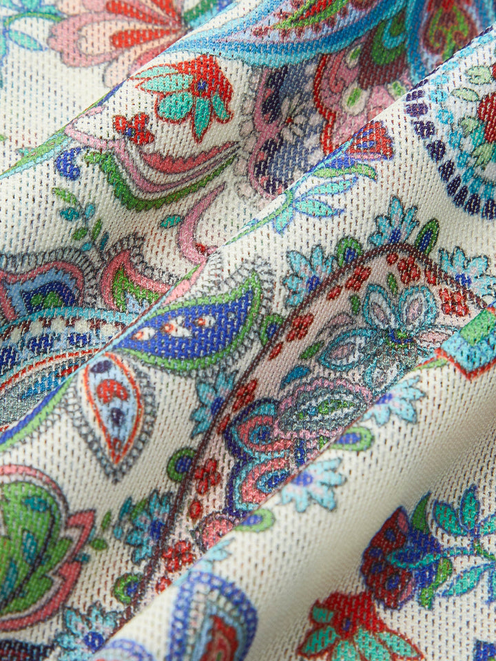 Bikini-Set mit Rückbindung und Paisley-Cover-Up