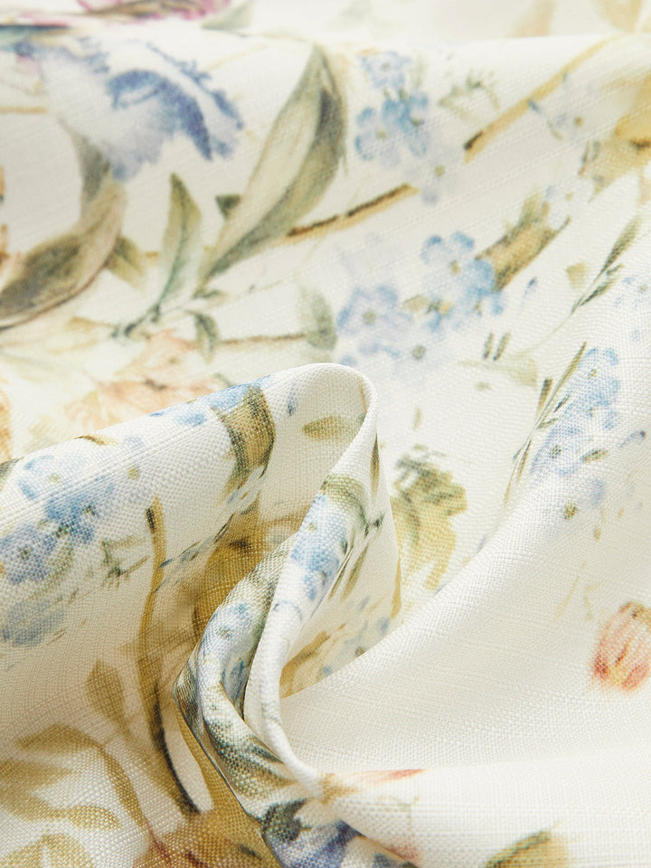 Gürtel Ballon Ärmel Blumenkleid