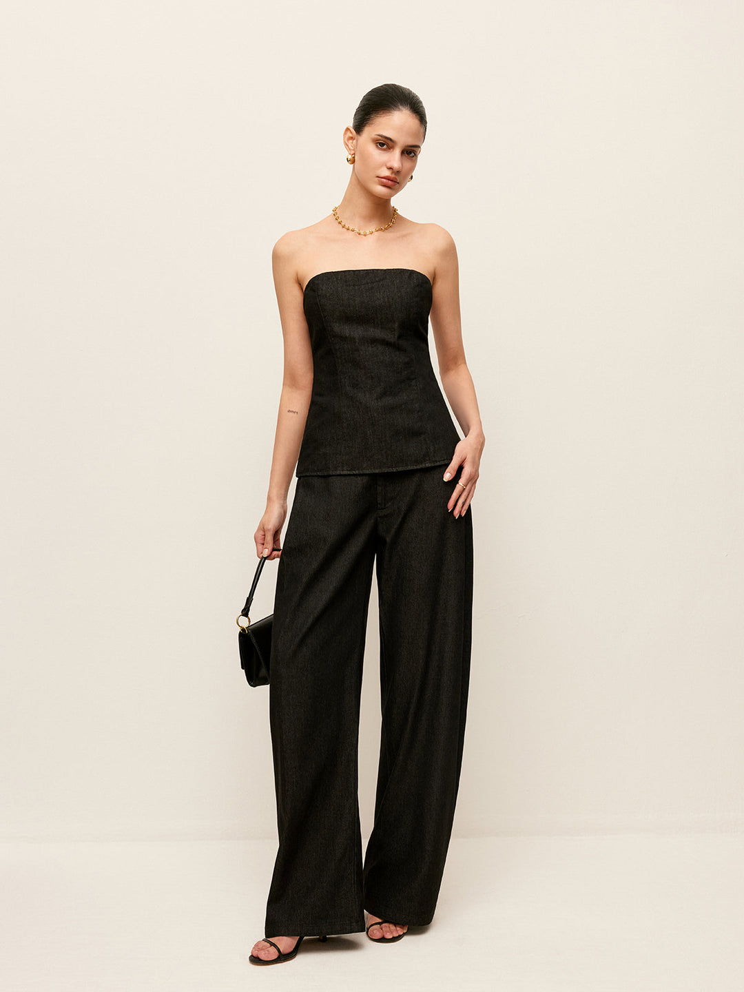 Mid-Waist Pockets Hose Ohne Gürtel