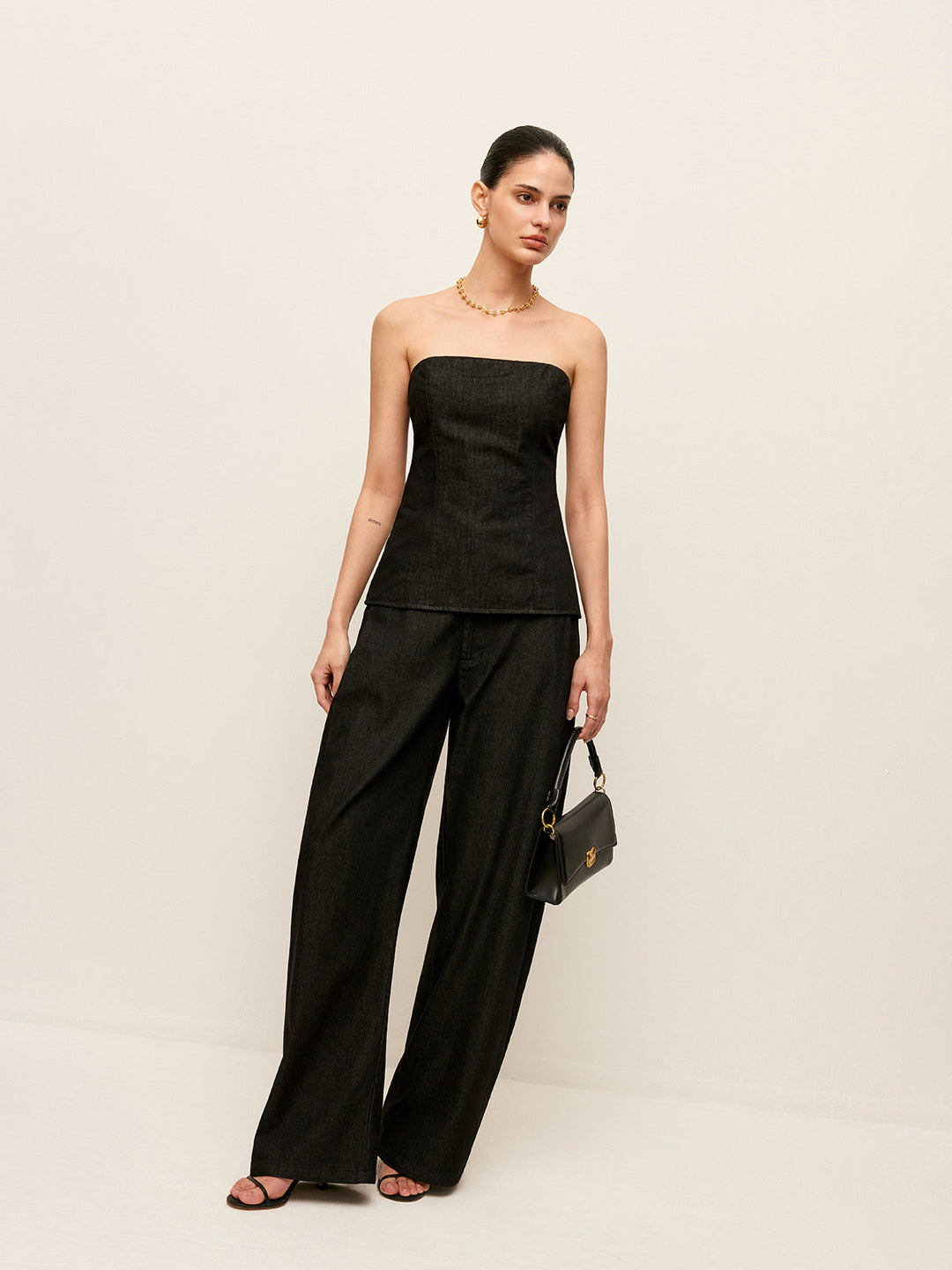Mid-Waist Pockets Hose Ohne Gürtel
