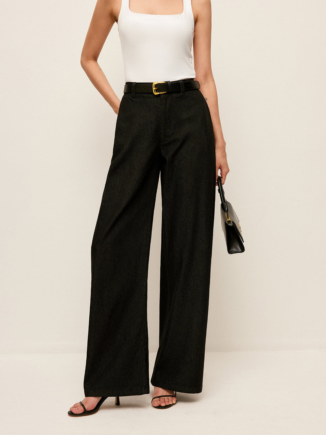 Mid-Waist Pockets Hose Ohne Gürtel