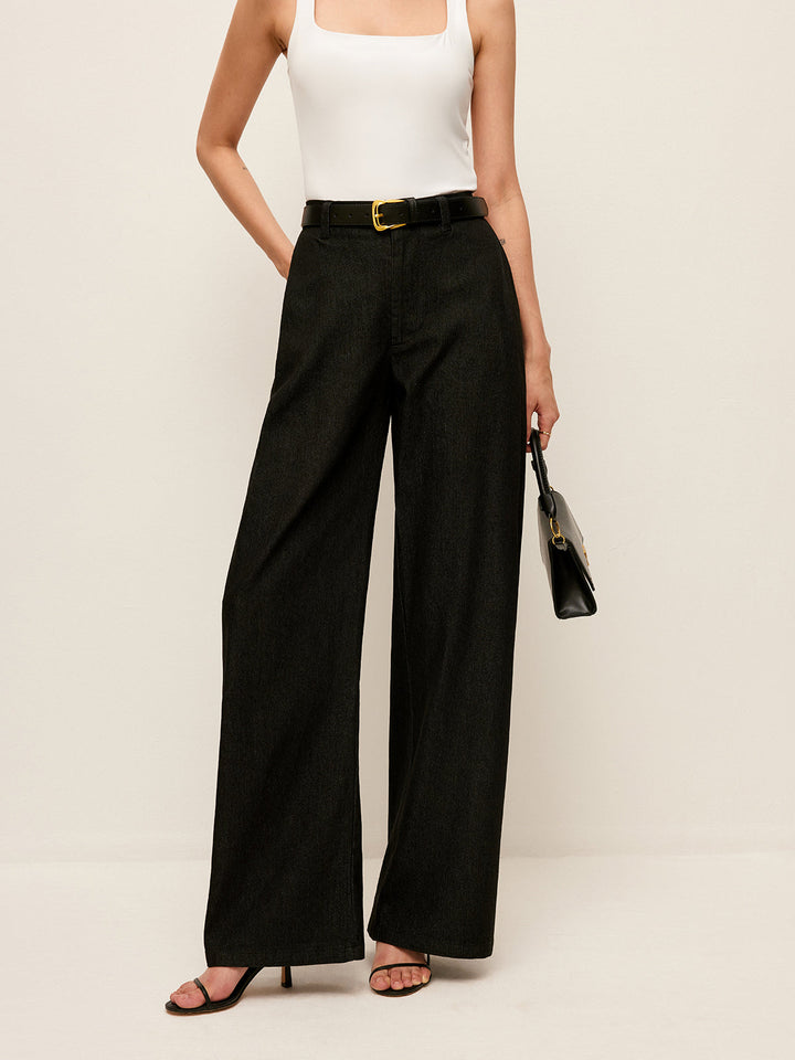 Mid-Waist Pockets Hose Ohne Gürtel