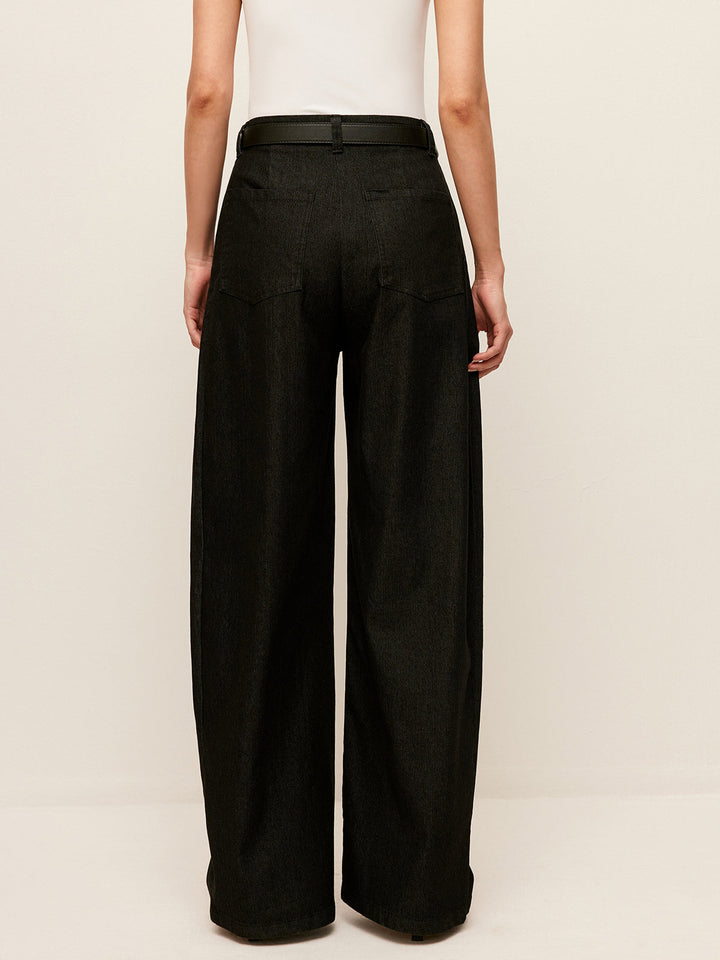 Mid-Waist Pockets Hose Ohne Gürtel