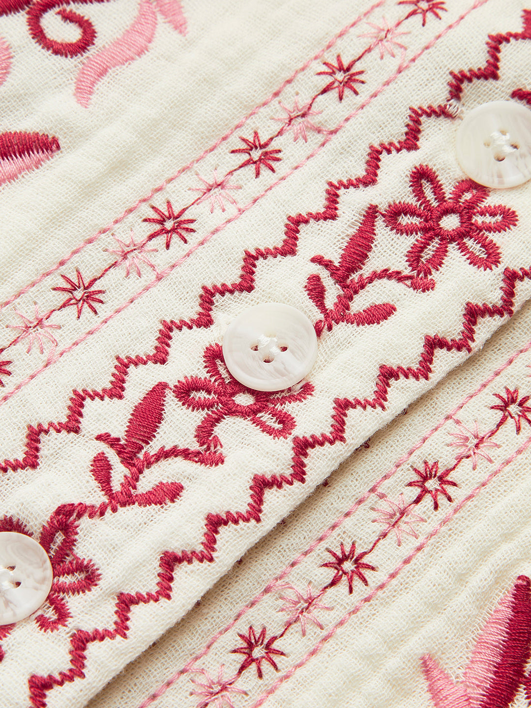 Boho Print Weste mit Gürtelschnalle hinten