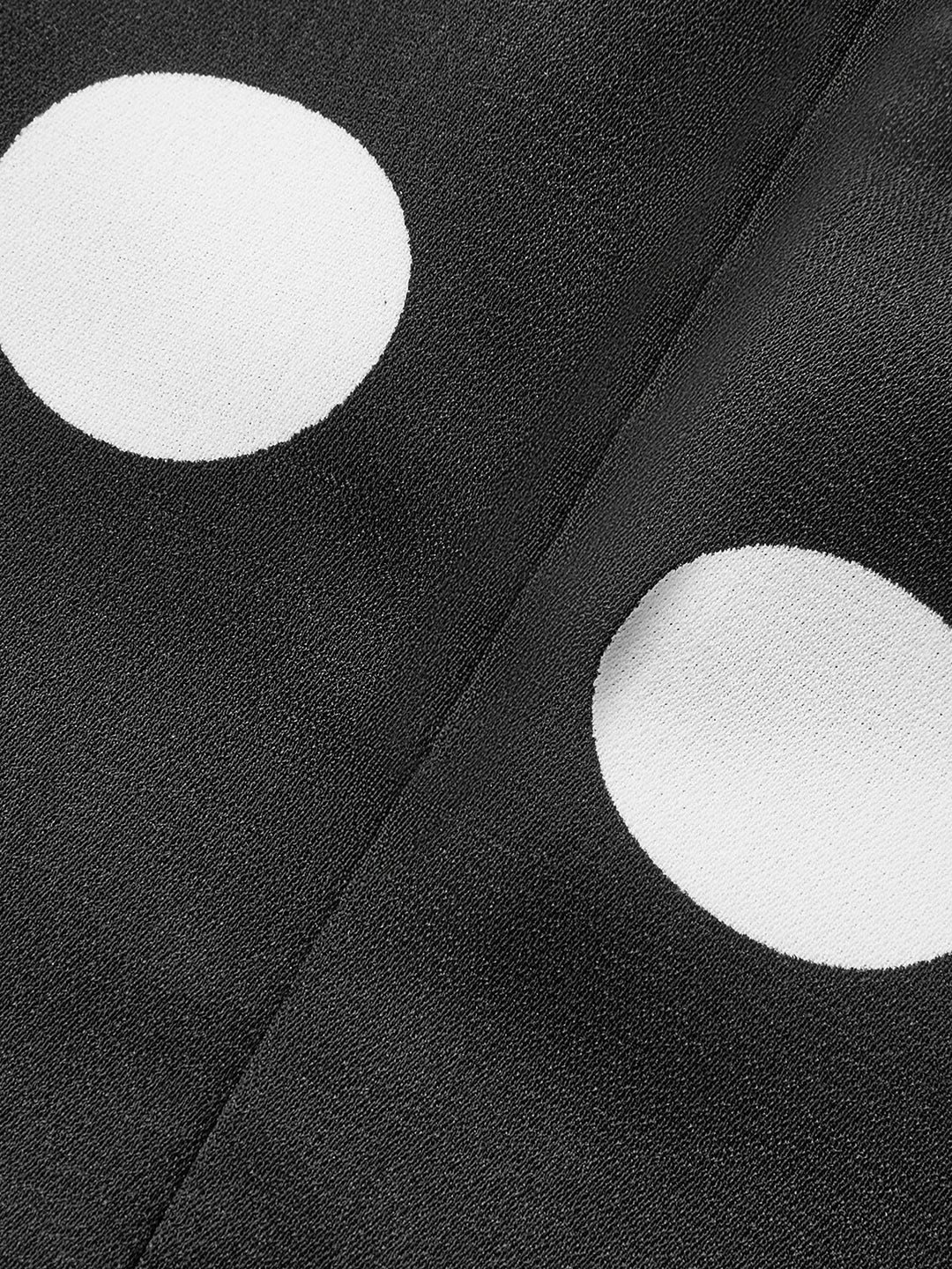 One-Shoulder Polka Dot Peplum Kleid