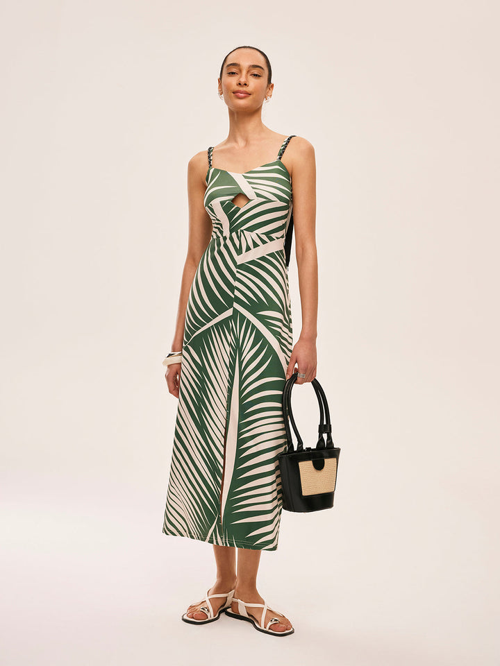 Cami-Kleid mit Quastendetails und Schlitz