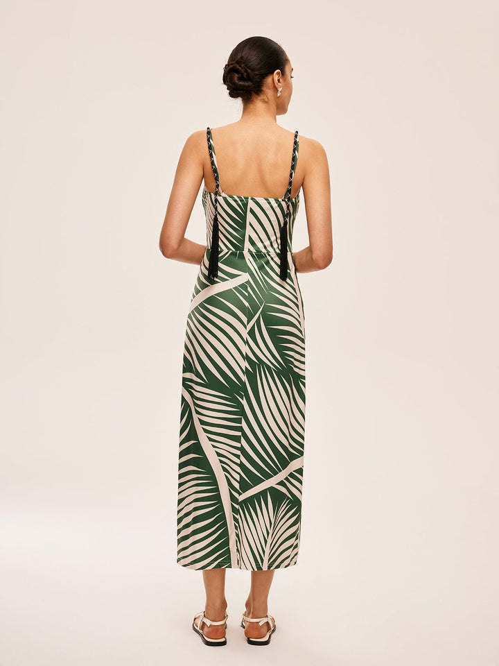 Cami-Kleid mit Quastendetails und Schlitz