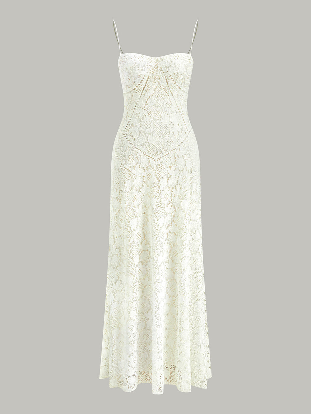 Spitzen-Kleid mit Spaghettiträgern