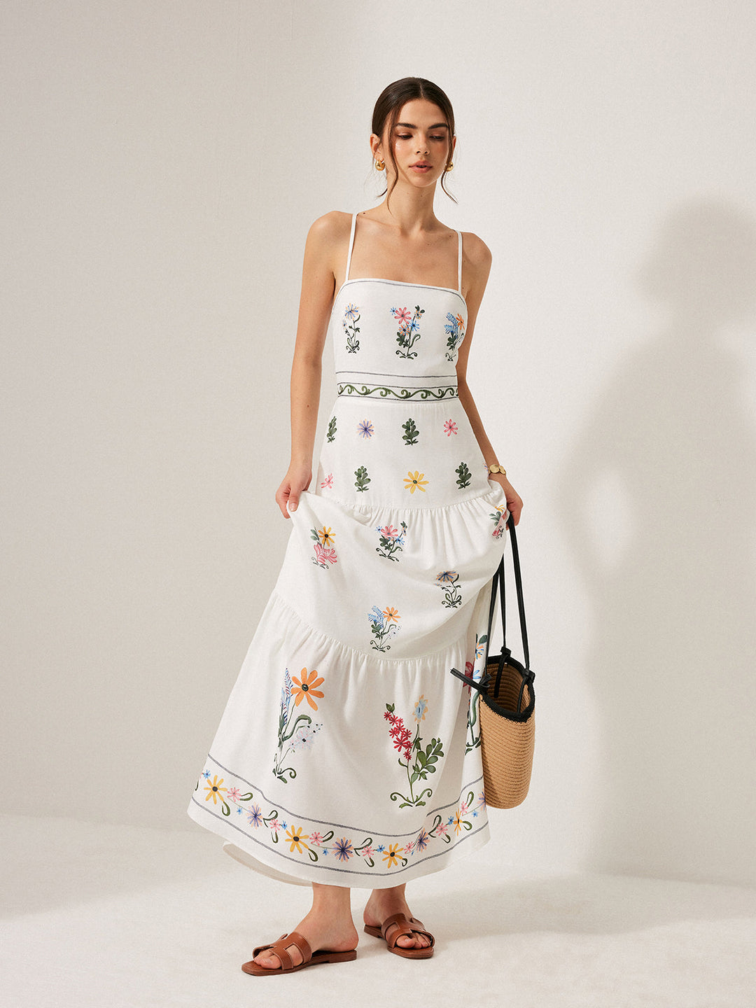 Boho Spitzenkleid mit Schnürung am Rücken