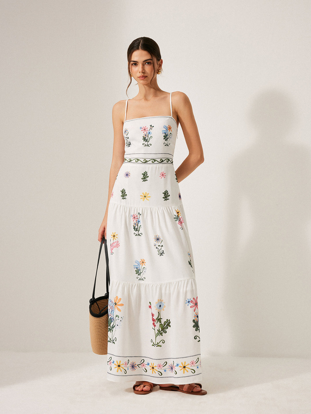 Boho Spitzenkleid mit Schnürung am Rücken
