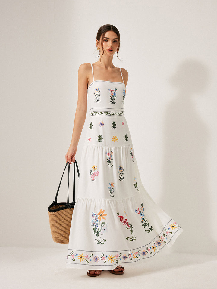 Boho Spitzenkleid mit Schnürung am Rücken