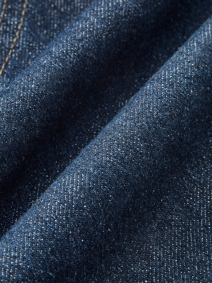 Jeans aus Baumwolle mit weitem Bein und mittlerer Taille