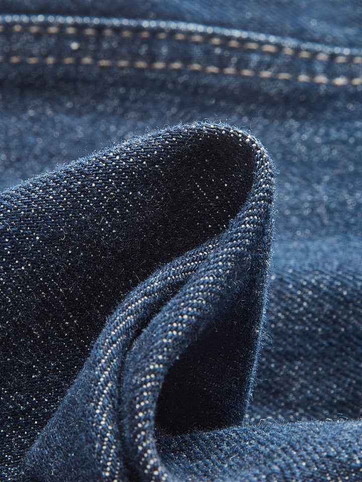 Jeans aus Baumwolle mit weitem Bein und mittlerer Taille