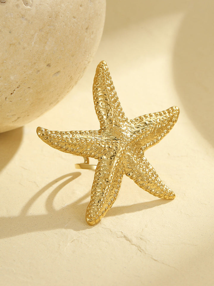 Goldener Seestern Ring