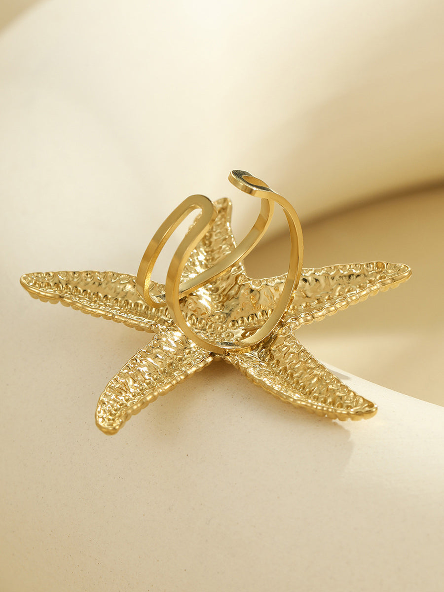 Goldener Seestern Ring