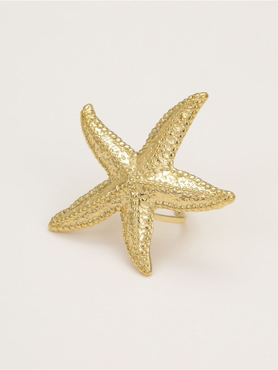 Goldener Seestern Ring
