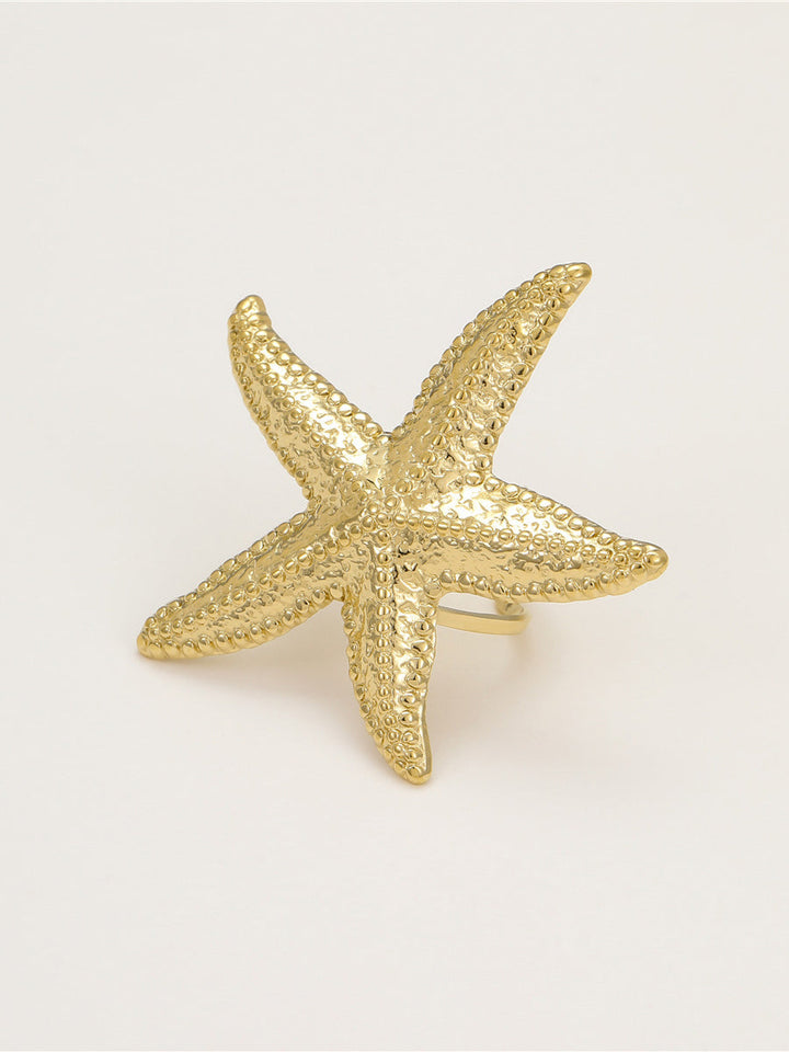 Goldener Seestern Ring