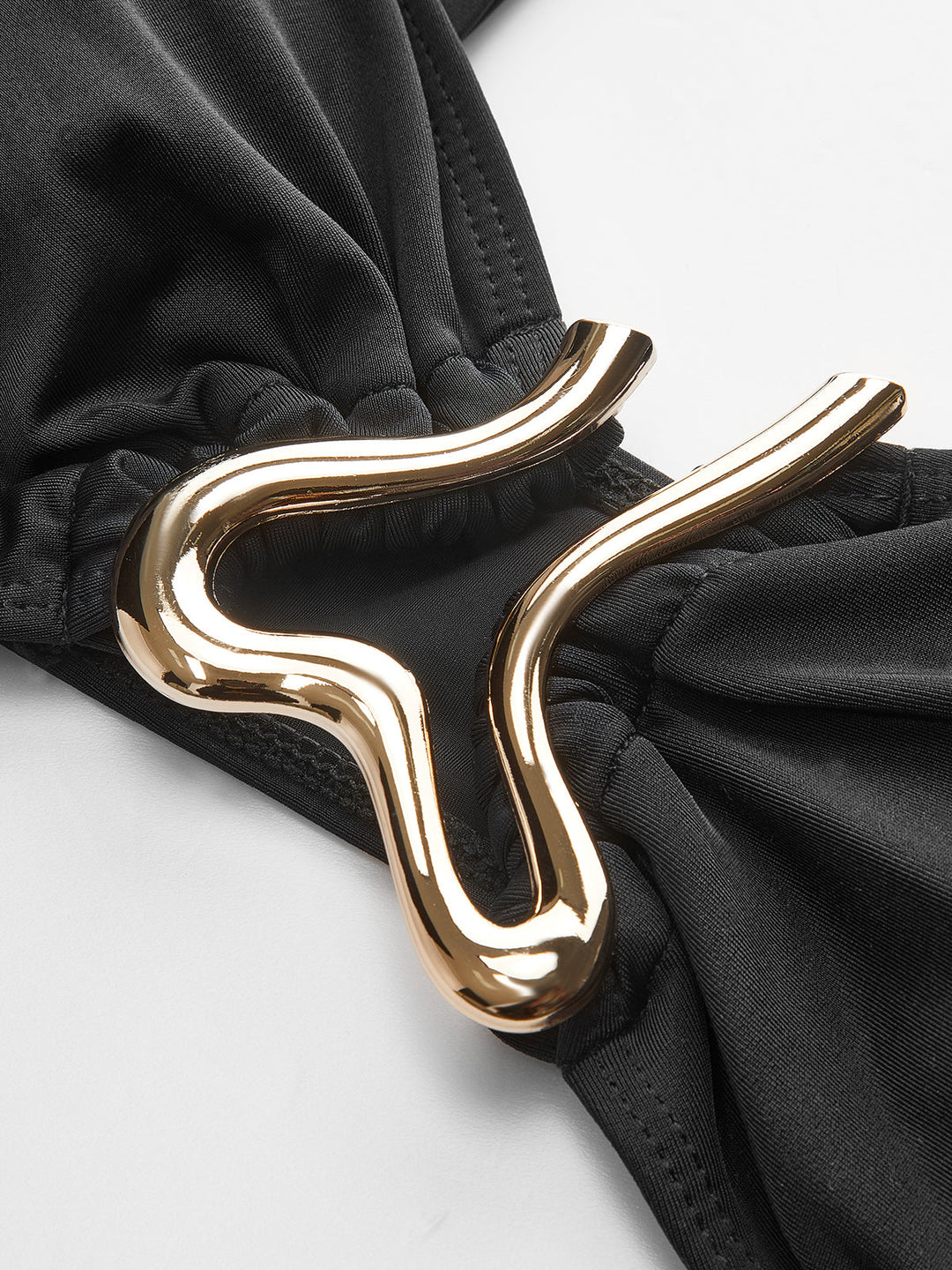 Gold Detail Bikini Set mit Überwurfrock