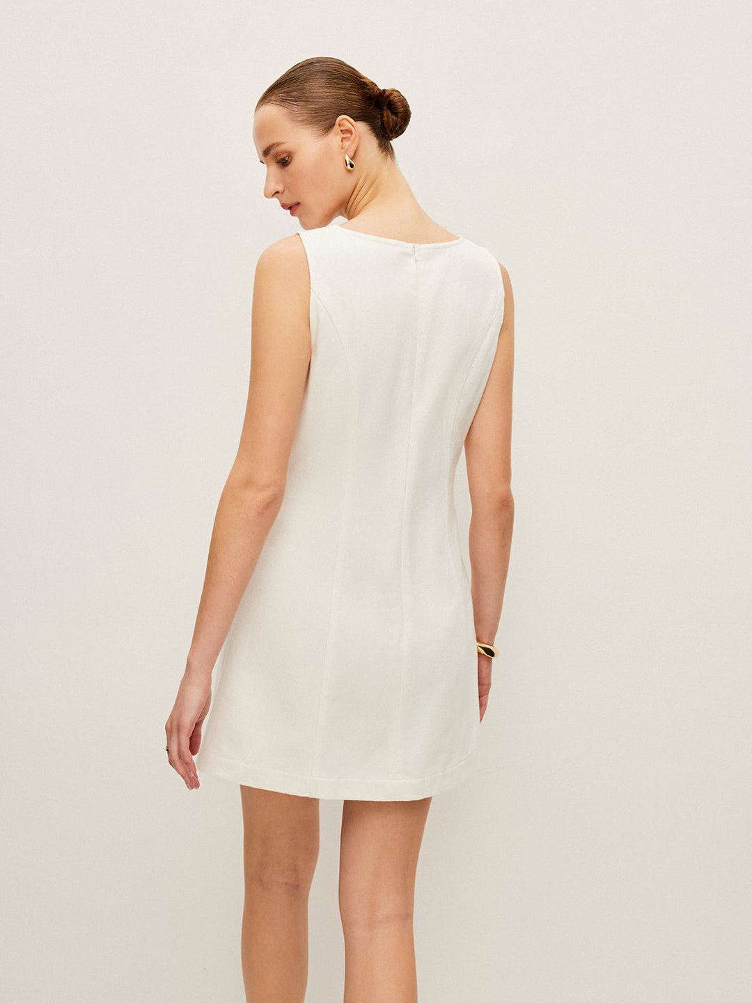 Ärmelloses Denim-Kleid