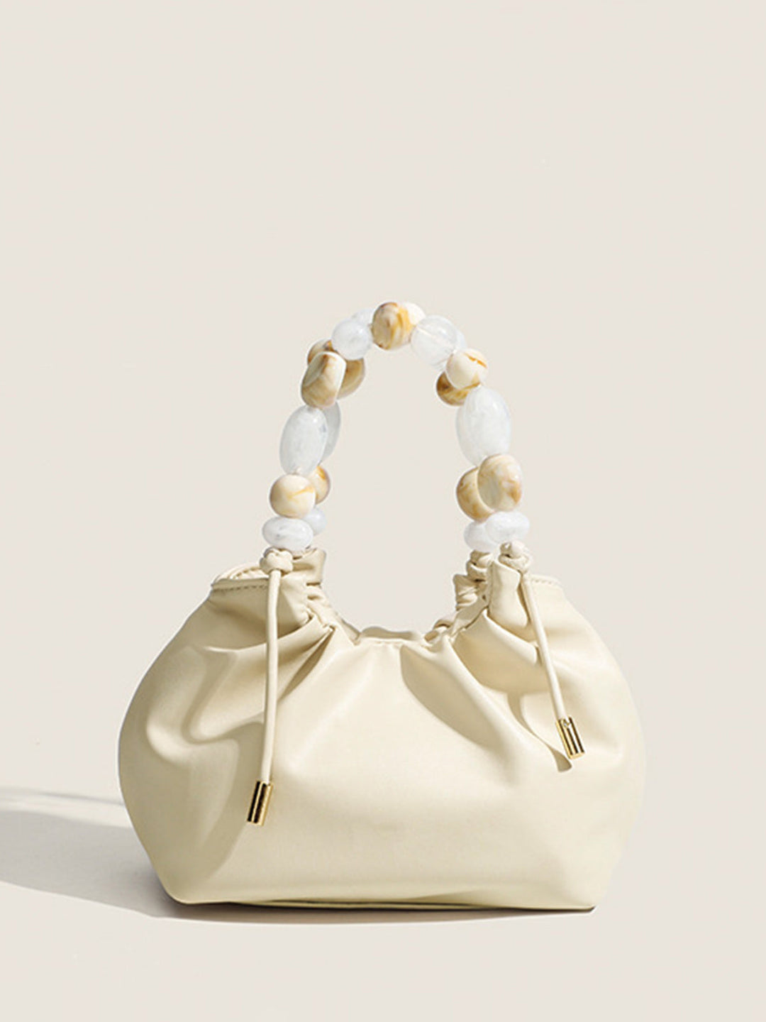 Pastell Perlenhenkel Hobo Tasche