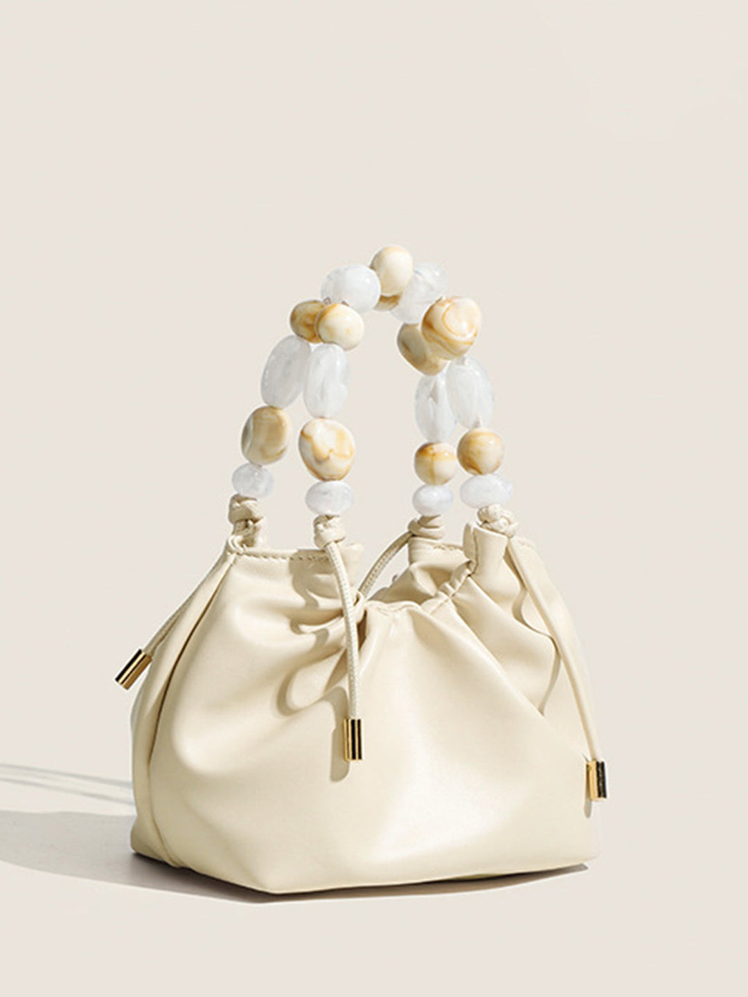Pastell Perlenhenkel Hobo Tasche