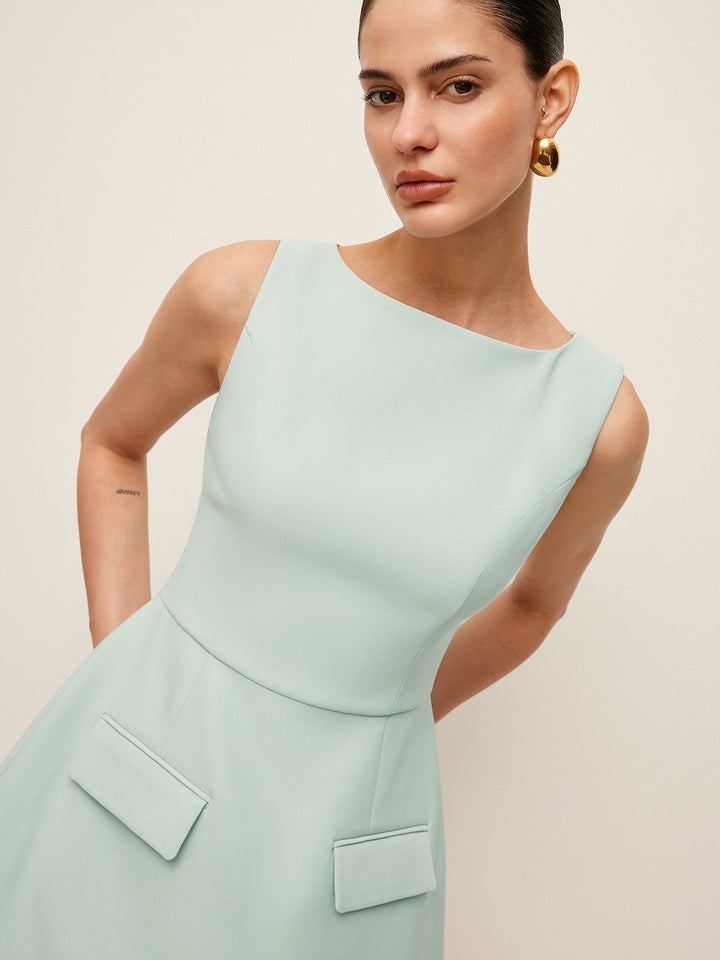 Ärmelloses Kleid mit Taschen detail