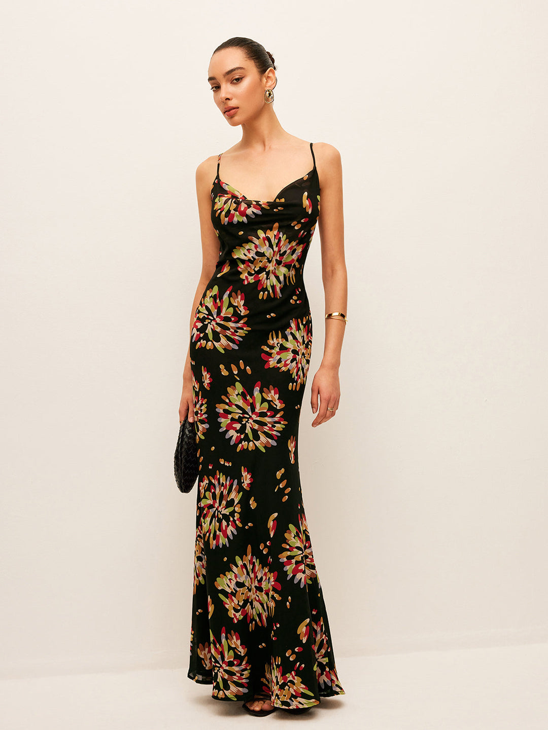 Boho Gebundenes Chiffon-Kleid mit Rückenschnürung