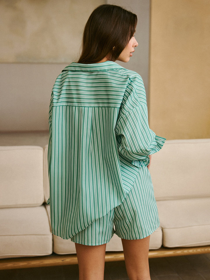 Gestreifte Shorts Set