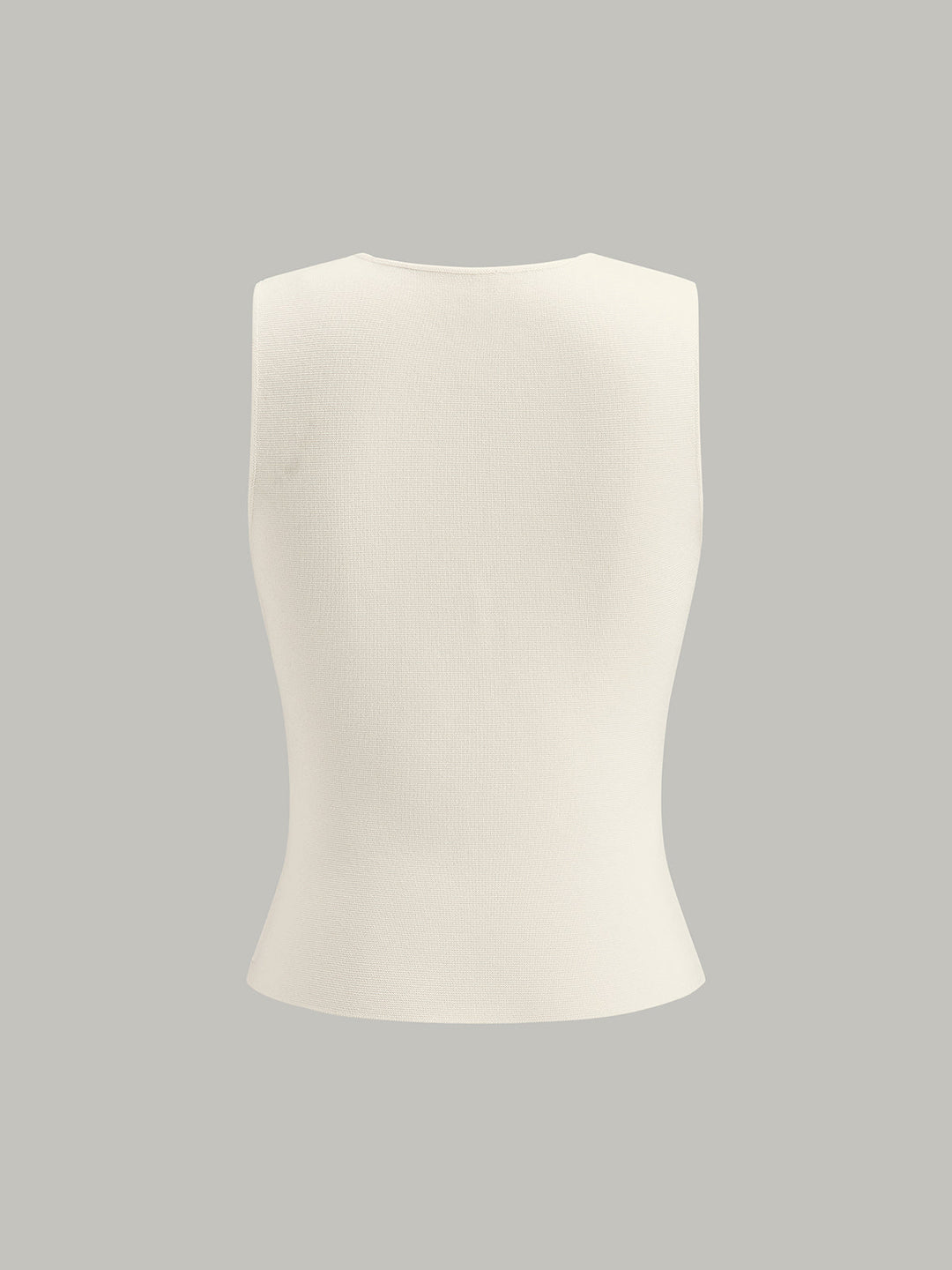 Metall-Detail Pullover-Weste mit V-Ausschnitt