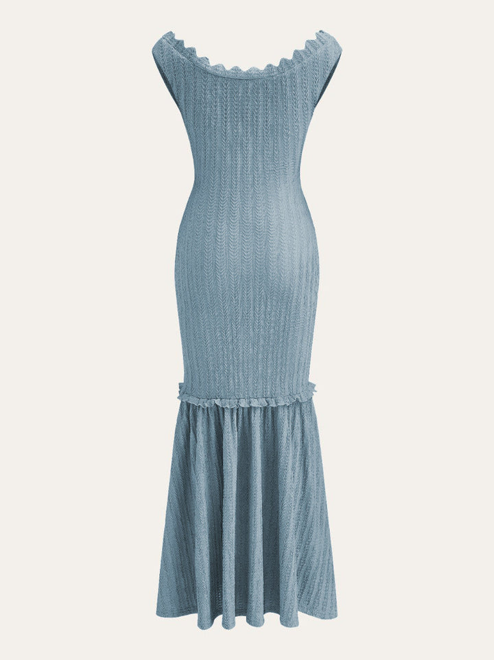 Kleid mit Rüschen-Detail und schulterfreiem Ausschnitt