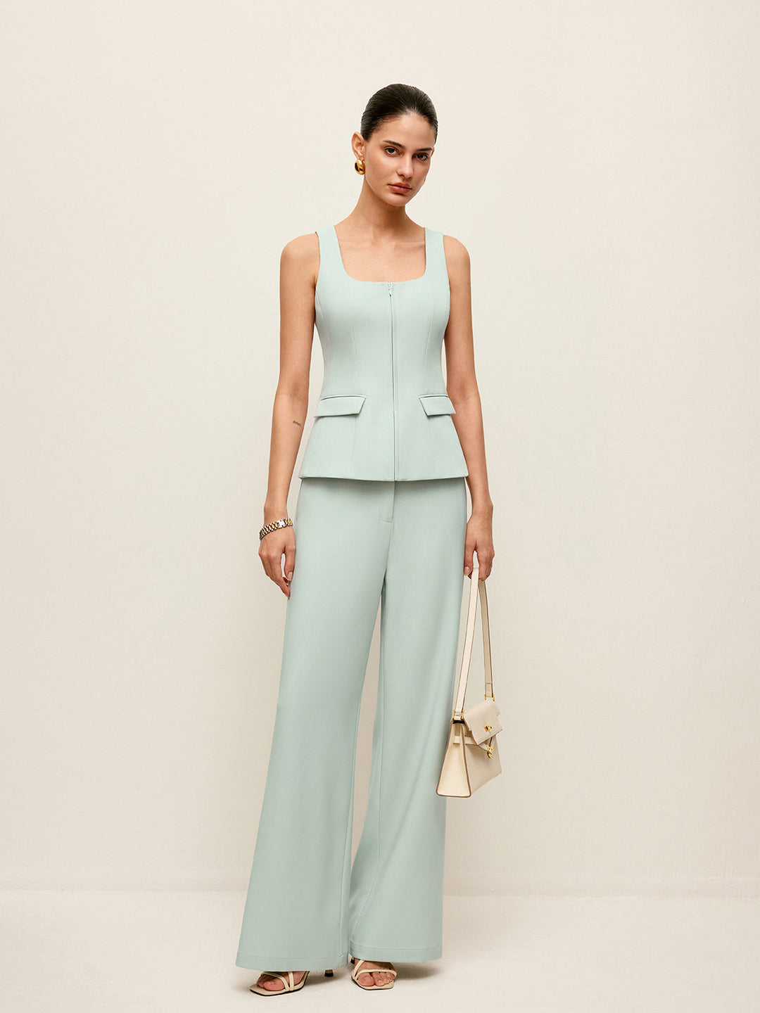 Zipper Front Top Mit Taschen