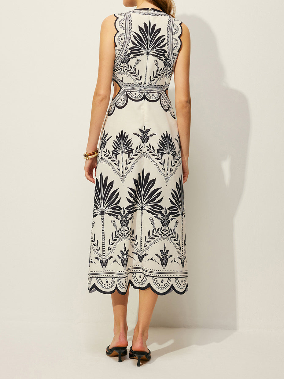 Boho Blumenkleid mit Cut-Out