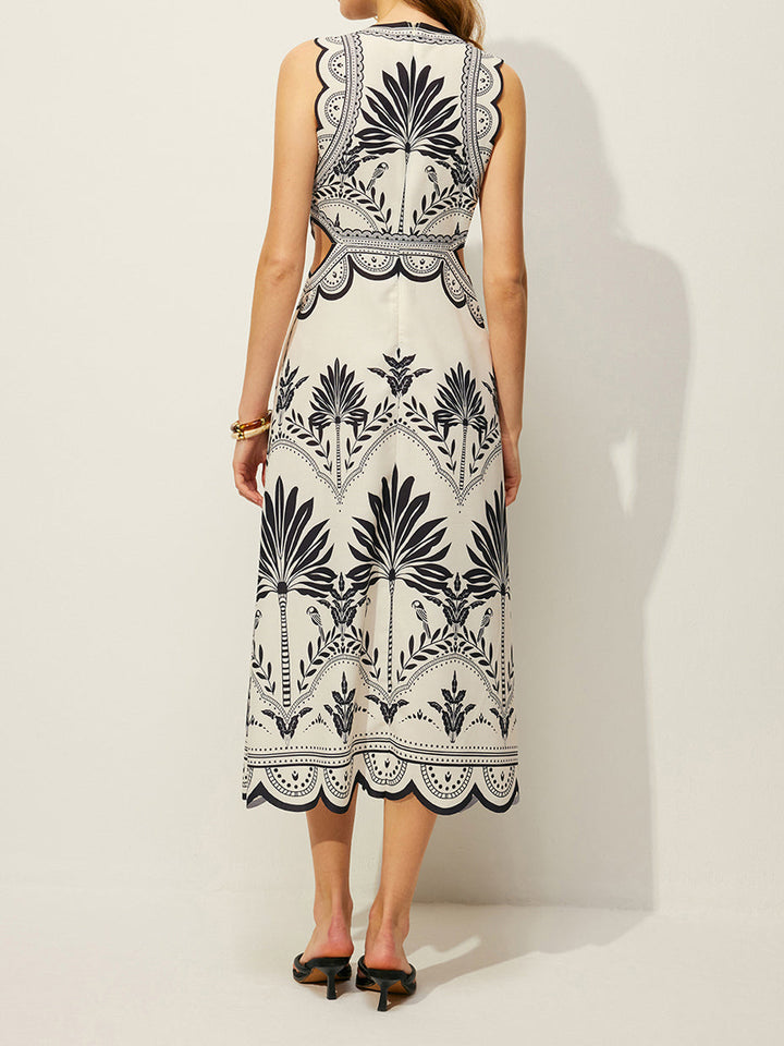 Boho Blumenkleid mit Cut-Out