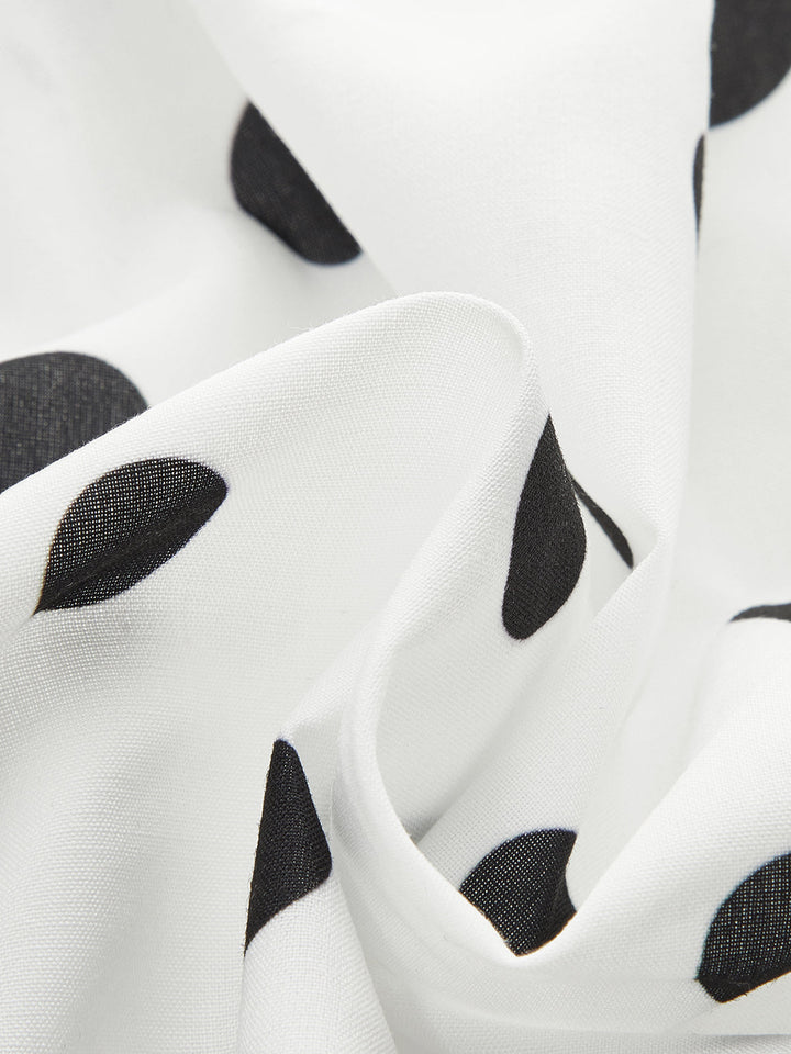 Polka Dot Schleifen-Neckholder-Kleid mit Reißverschluss