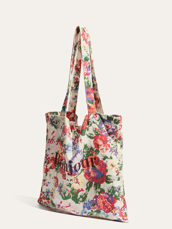 Baumwoll-Tropen-Blumenmuster-Tasche