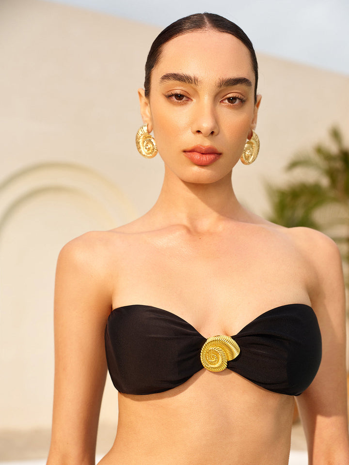 Shell Accent Bandeau Bikini Set