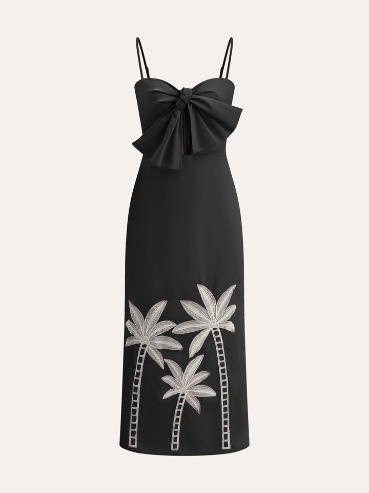 Gesticktes Cami-Kleid mit Schleifen-Detail