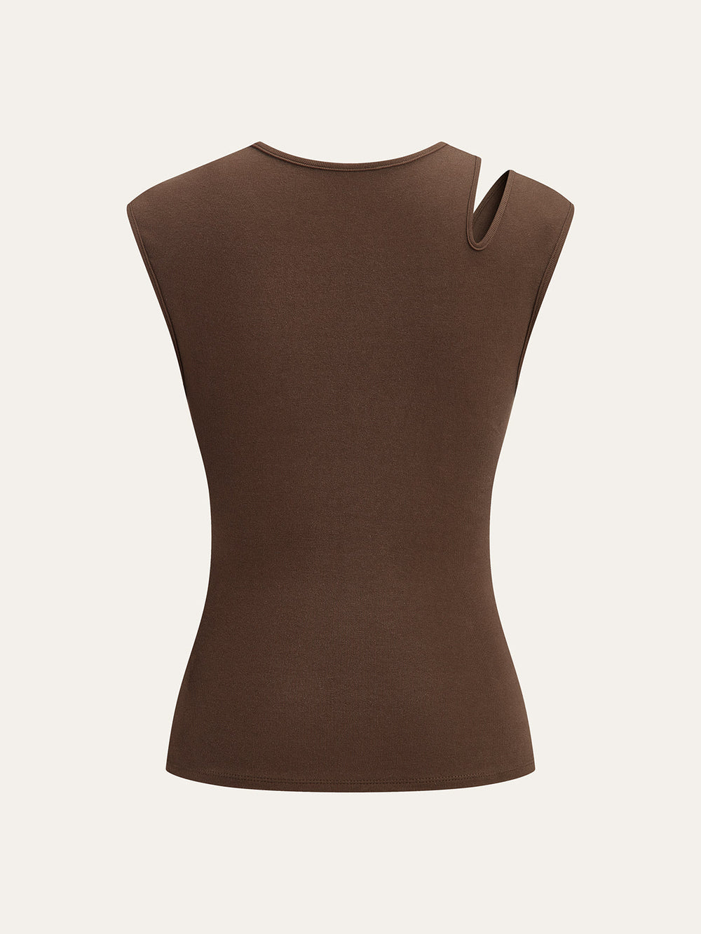 Asymmetrisches Wickeltop mit Knopfdetail